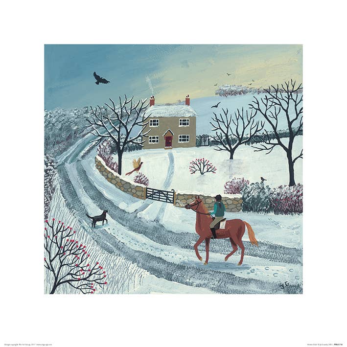 Jo Grundy (Winter Ride) - PPR45718, 40 x 40cm Landscapes