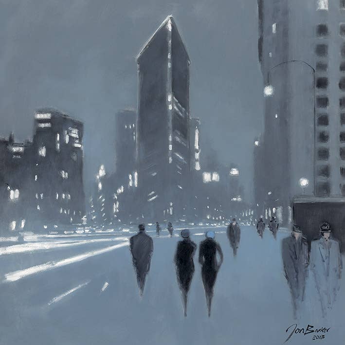 Jon Barker (The Flatiron Building, New York) - WDC95160, 40 x 40cm Cityscapes
