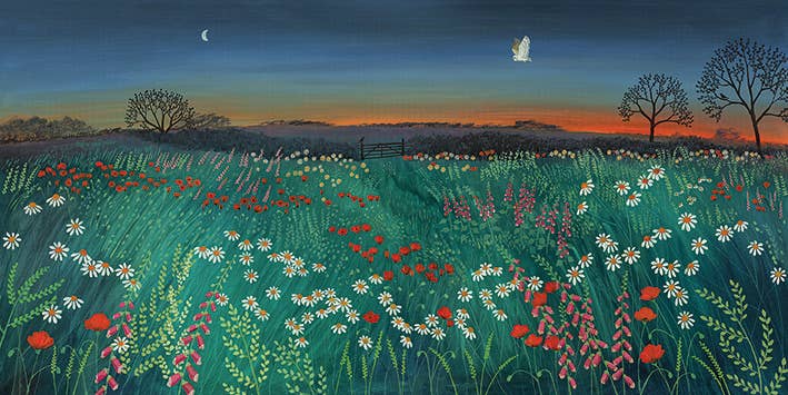 Jo Grundy (Twilight Meadow) - WDC93319, 50 x 100cm Landscapes