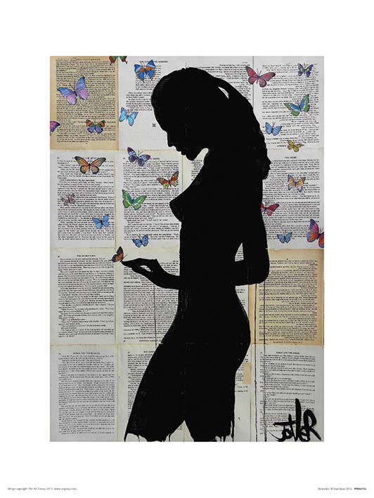 Loui Jover (Butterflies) - PPR44336, 30 x 40cm, Figurative