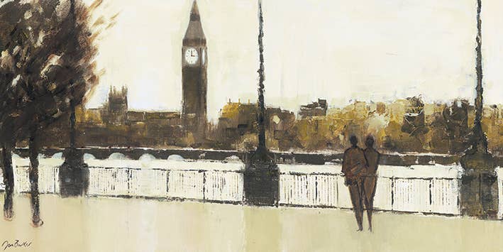 Jon Barker (South Bank, London) - WDC93270, 50 x 100cm Cityscapes