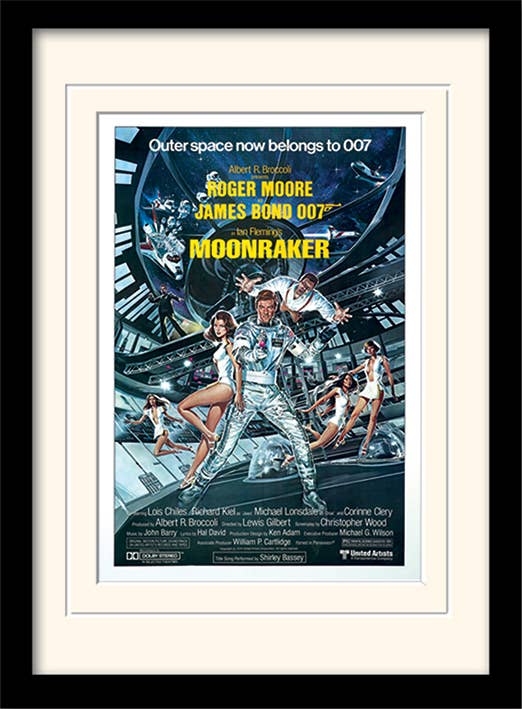 James Bond (Moonraker One Memorabilia 30X40 Framed  + MOUNT, 30 x 40cm Memorabilia