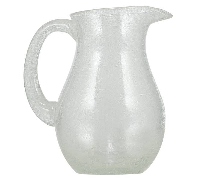 Pearl White Handmade Glass Jug