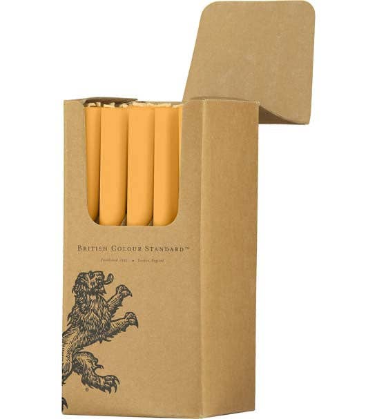 Saffron Yellow Eco Dinner Candles, 25 per pack