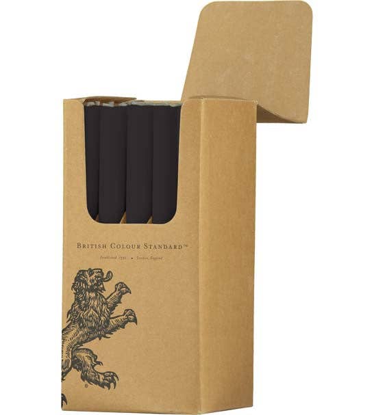 Jet Black Eco Dinner Candles, 25 per pack
