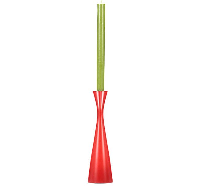Tall Oriental Red Candle Holder