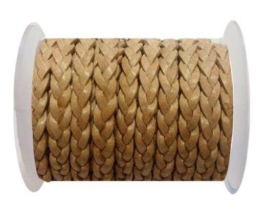 CHOTI-FLAT 3-PLY BRAIDED LEATHER -SE R NATURAL