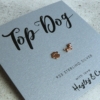 Paw Print and Sausage Dog Rose Gold Earrings, Silver