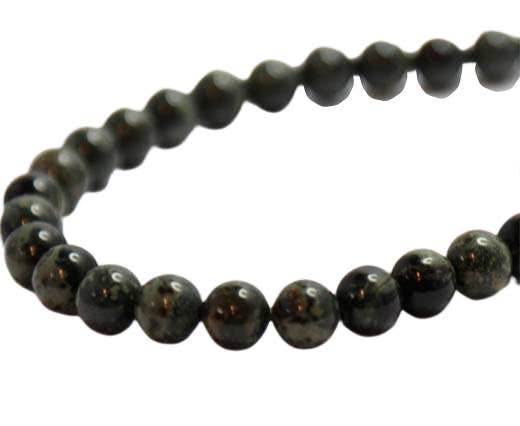 NATURAL STONES-8MM-RUSSIAN SERPENTINE FROSTED