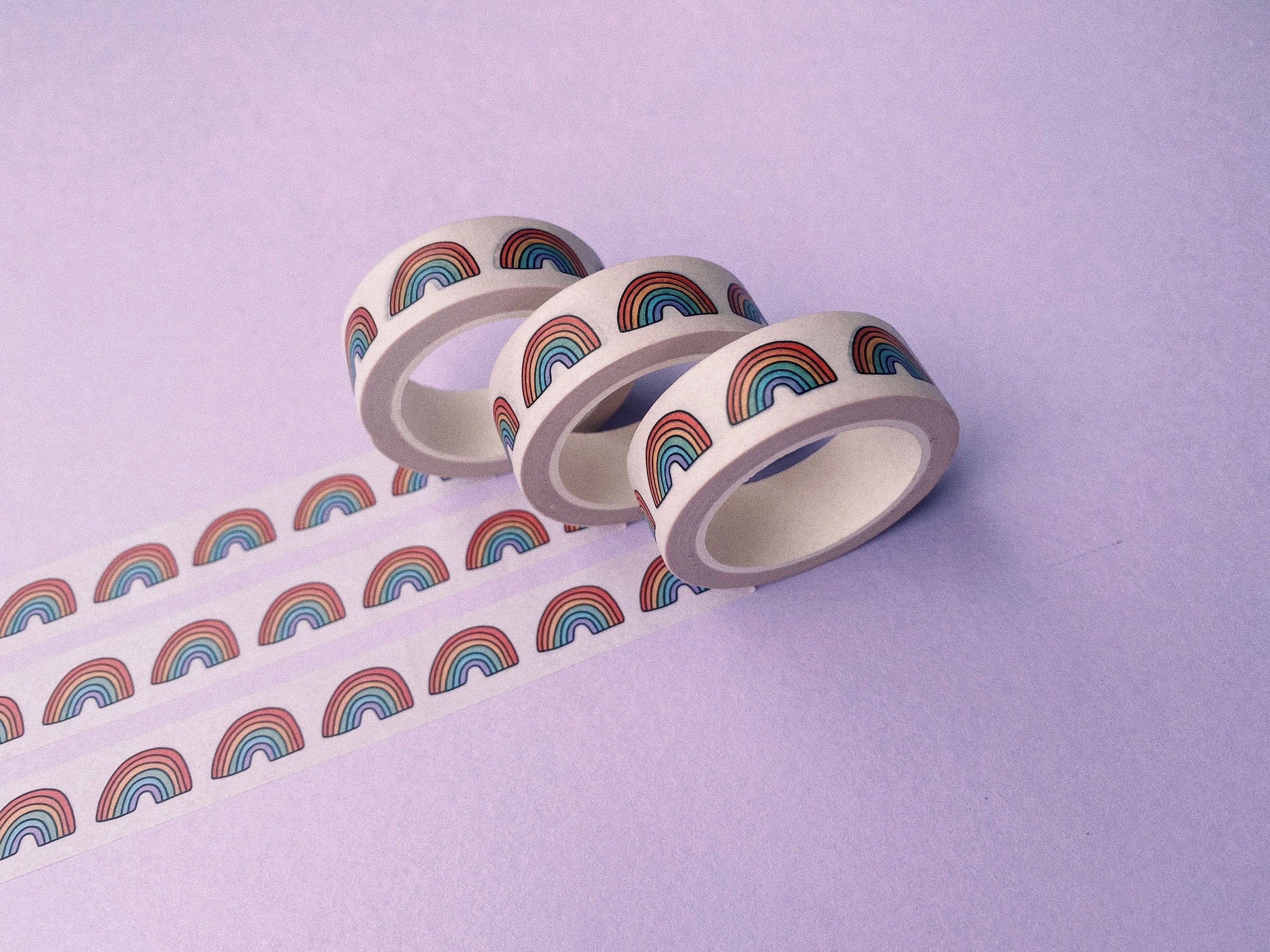 Funky Rainbows Washi Tape | Pink Tape | Journalling | Decorative Tape