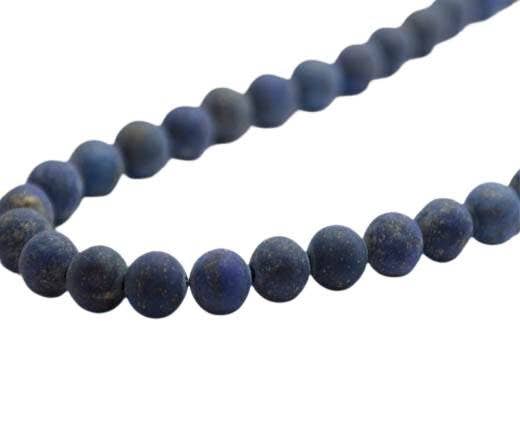 NATURAL STONES-8MM-LAPIS LAZULI FROSTED