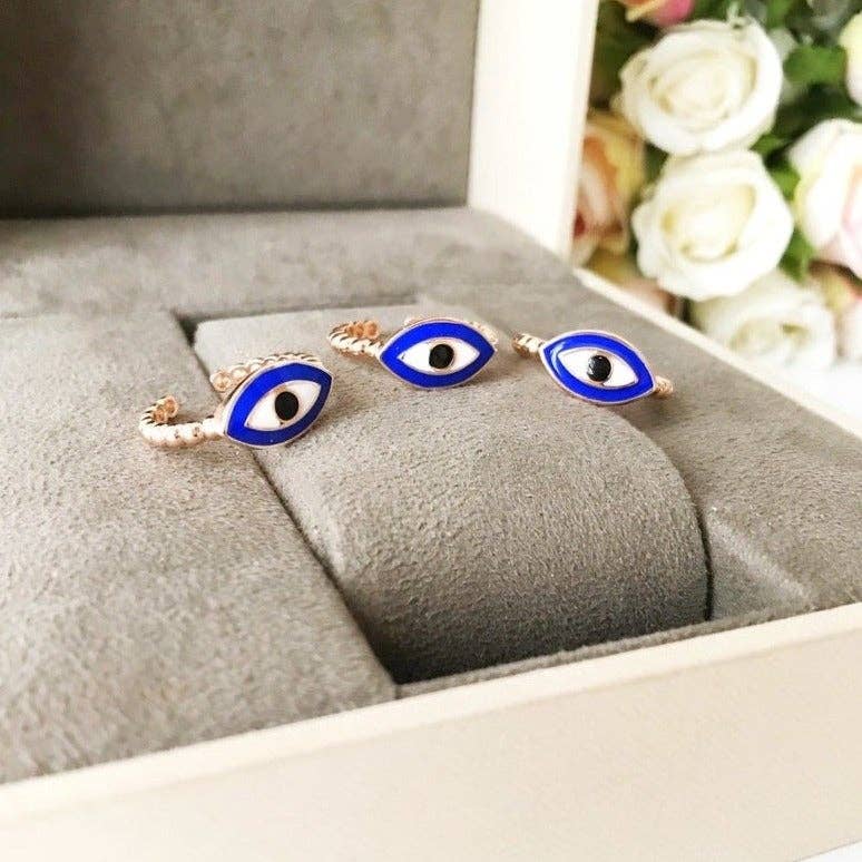 Oval Evil Eye Ring