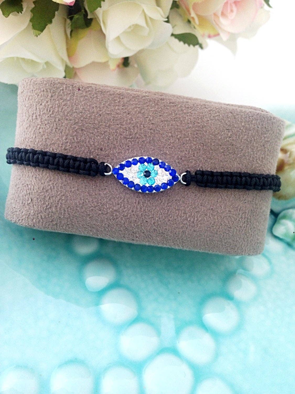 Greek Evil Eye Bracelet, Evil Eye Jewelry, String Bracelet