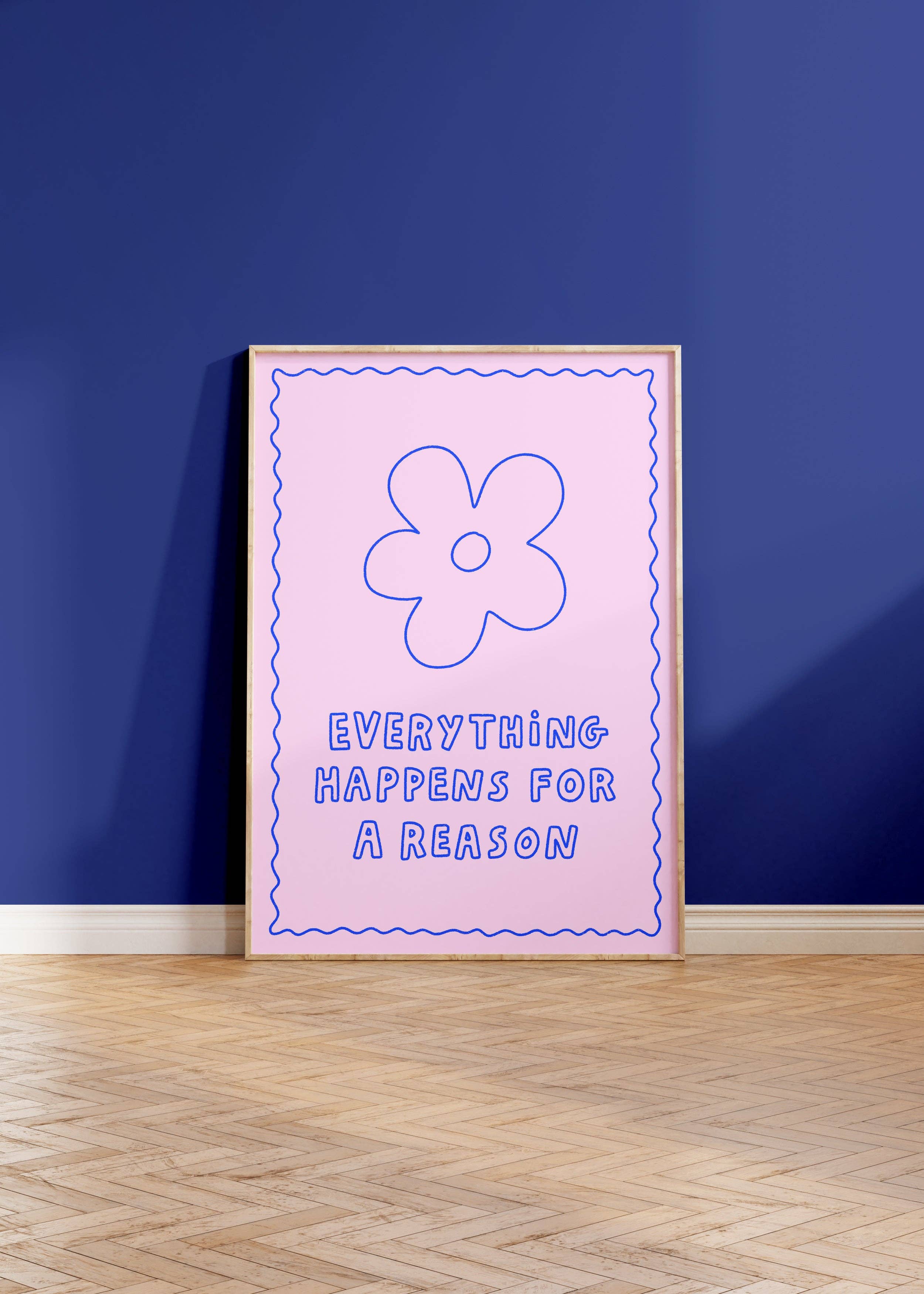 Everything Happens For a Reason Illustrated Quote Print