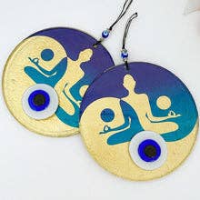 Namaste Decor, Yoga Namaste Wall Art, Evil Eye Wall Hanging