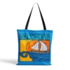 Sailboat Tote Bag. Enjoy Life Nautical Boat Beach Bag. USA