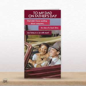 Father’s Day Card – Dad’s Hard Drive with Mum Joke