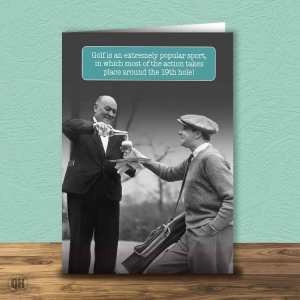 Action Around 19th Hole – Funny Birthday Card