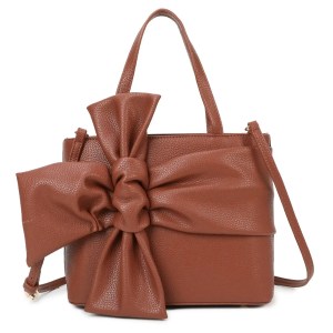 Large Bow Design Crossbody Shoulder Tote Handbag