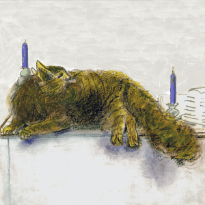 Artistic Mr Bigglesworth Cat Greeting Card – Unique Pet Illustration for Any Occasion – Wholesale Pack for Gift Shops