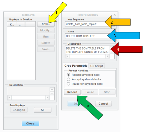 Creo Create Mapkey To Run Trail File Creo Mapkeys Trail