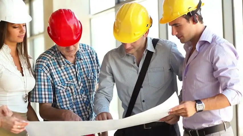 Construction team planning commercial construction & EPC project at CRG Devco