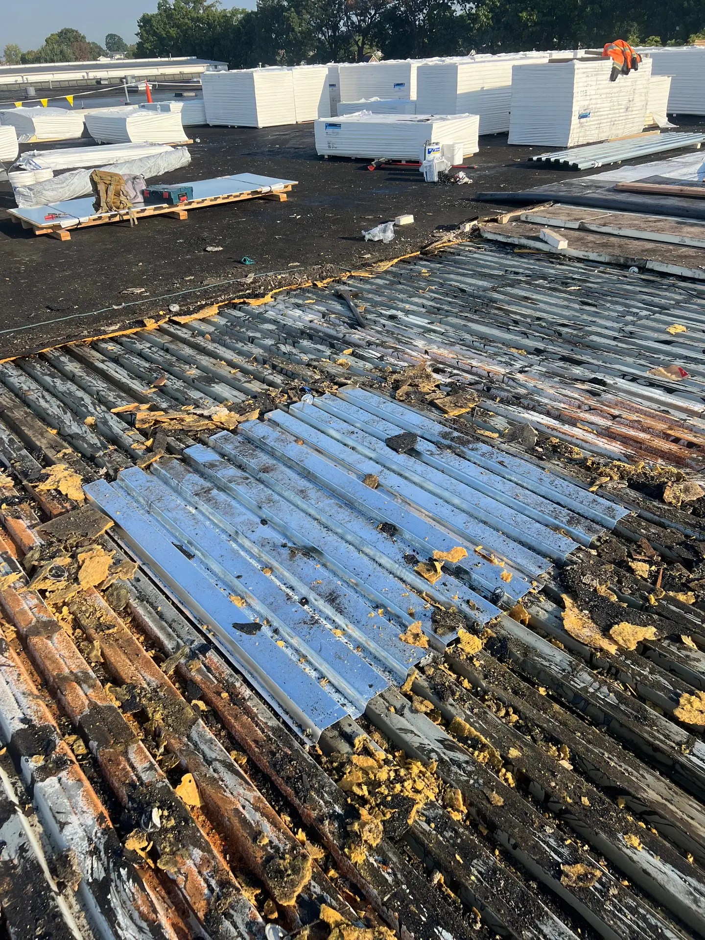 roof replacement work included in commercial construction services