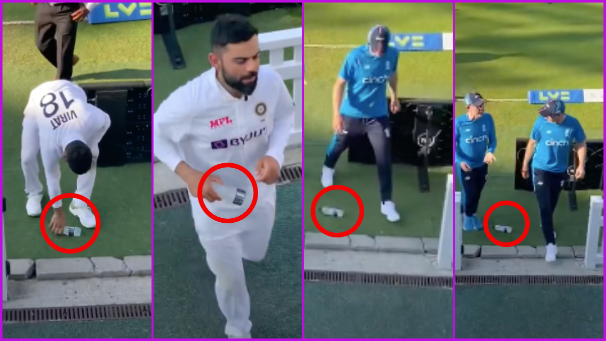 Watch Virat Kohli Picks Up A Water Bottle Lying In Middle Of Path To
