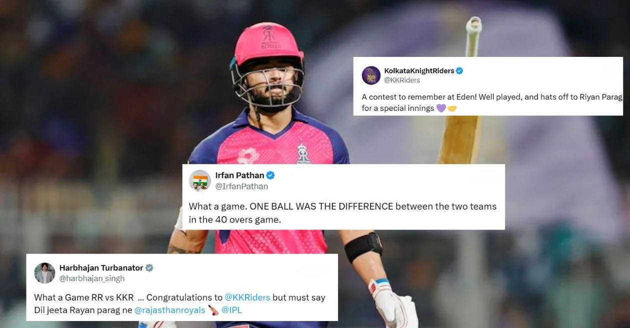 IPL 2025: KKR break Rajasthan Royals team’s heart as fans salute Riyan Parag’s brave effort in narrow 1-run loss IPL 2025: KKR break Rajasthan Royals team’s heart as fans salute Riyan Parag’s brave effort in narrow 1-run loss
