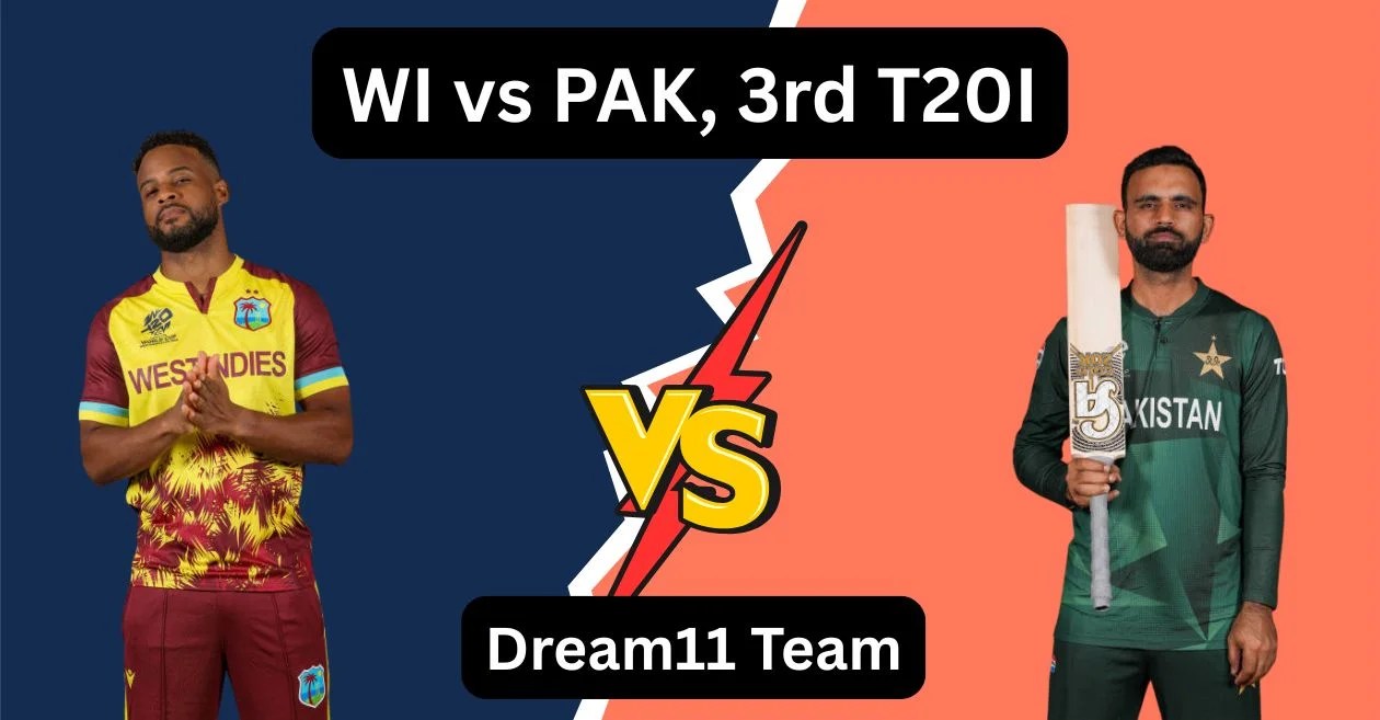 WI vs PAK 2025, 3rd T20I: Match Prediction, Dream11 Team, Fantasy Tips and Pitch Report | West Indies vs Pakistan WI vs PAK 2025, 3rd T20I: Match Prediction, Dream11 Team, Fantasy Tips and Pitch Report | West Indies vs Pakistan