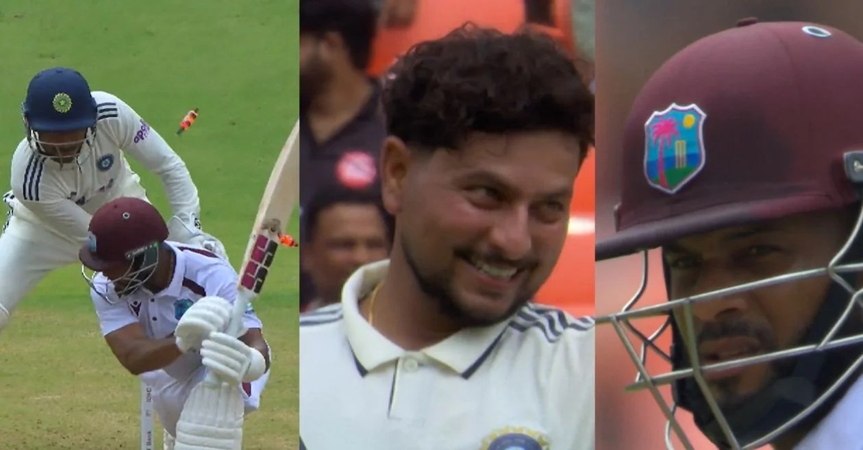 IND vs WI [WATCH]: Kuldeep Yadav bowls an absolute jaffa to dismiss Shai Hope on Day 1 of Ahmedabad Test