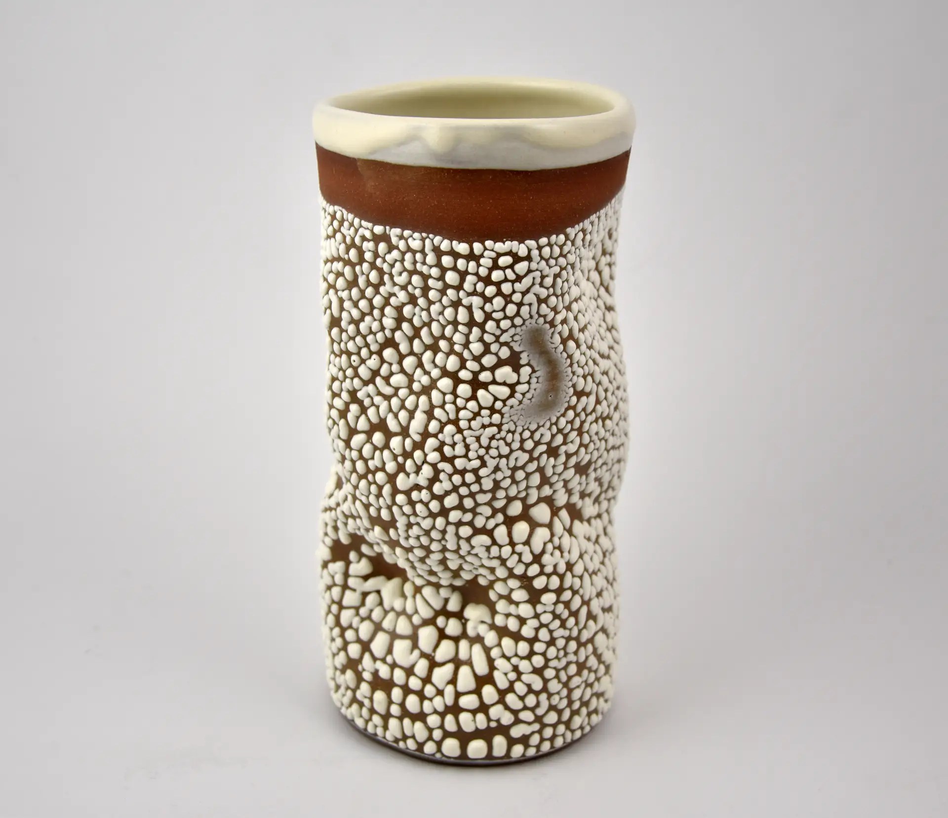 Electric fired cone 6 crawl vase