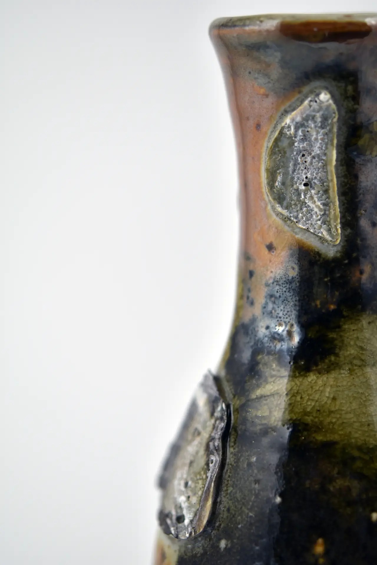 Gas fired shino bottle cone 10
