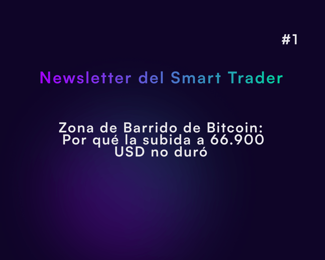 Newsletter del Smart Trader - Zonas de Barrido de Bitcoin. Por qué la subida a 66900 usd no duró
