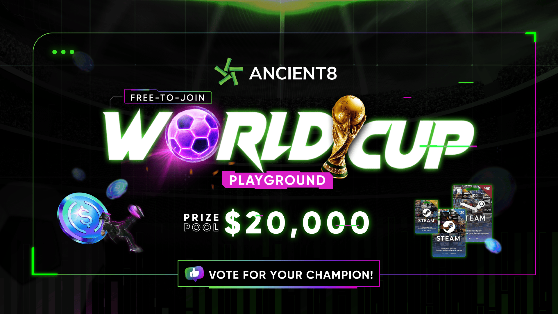 ¡El evento de la Copa del Mundo de Ancient8!