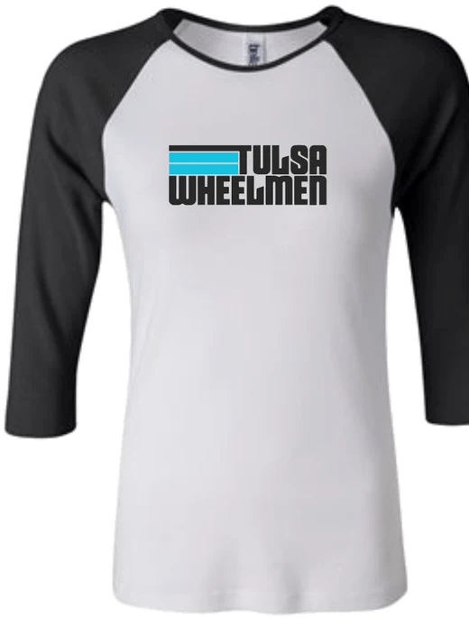 Women’s 3/4-Sleeve Raglan Tee with printed team logo