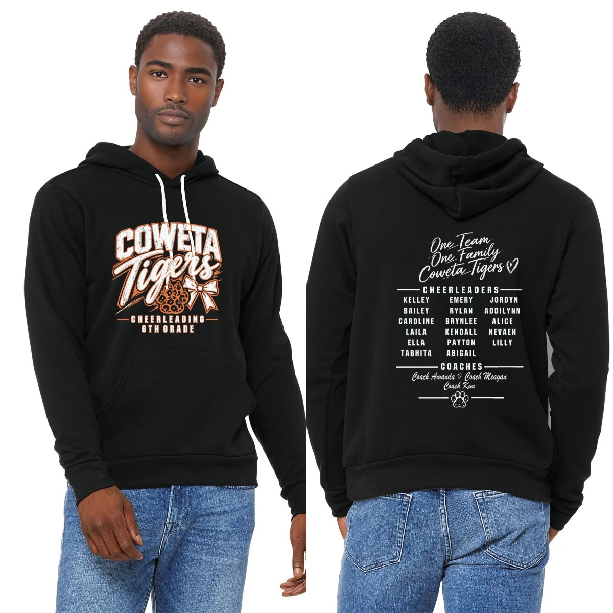 Coweta Tigers Cheerleading 6th Grade BC3719 in black