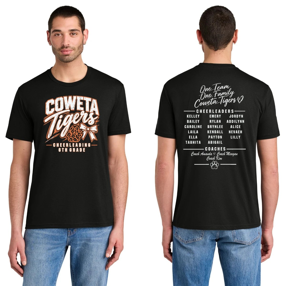 Coweta Tigers Cheerleading 6th Grade DM130 in black