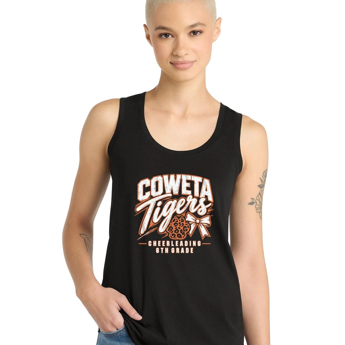 Coweta Tigers Cheerleading 6th Grade DM138L in black