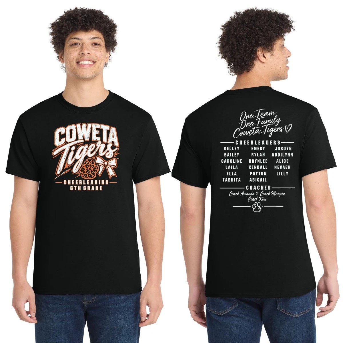 Coweta Tigers Cheerleading 6th Grade PC54 in black
