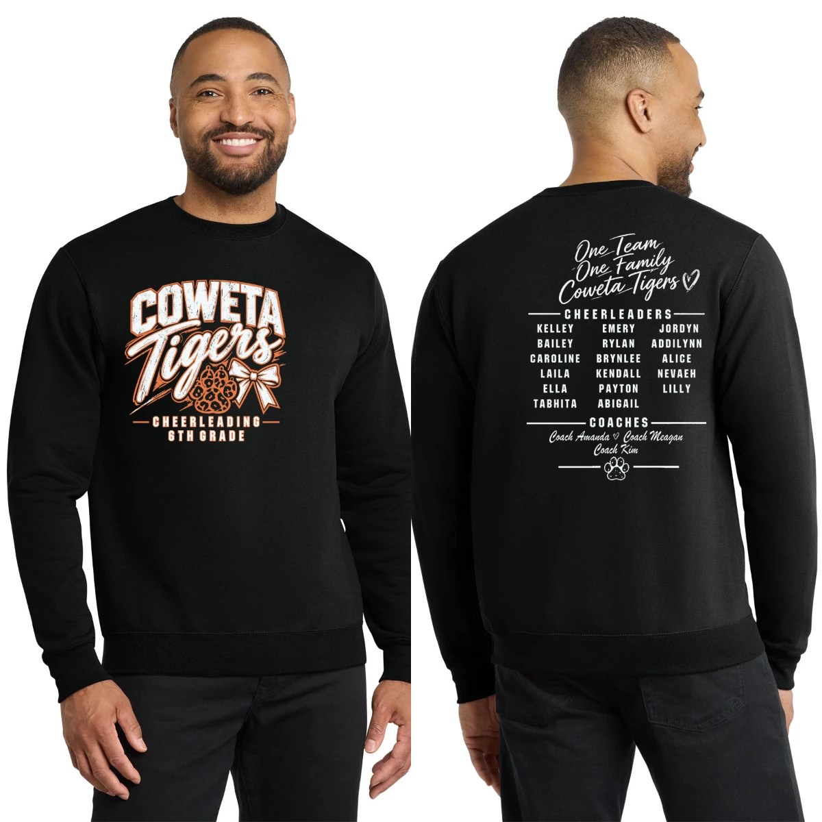 Coweta Tigers Cheerleading 6th Grade PC78 in black