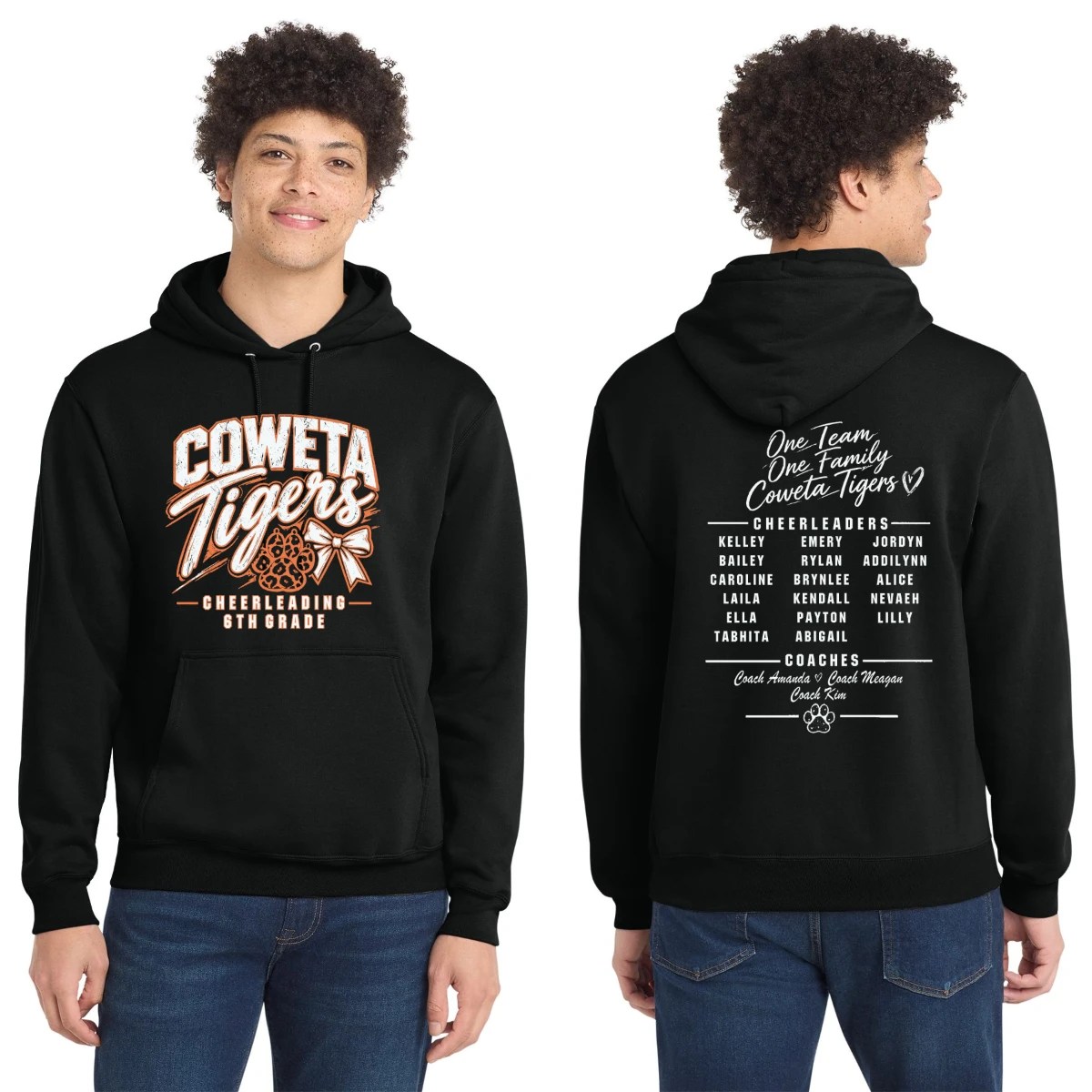 Coweta Tigers Cheerleading 6th Grade PC78H in black