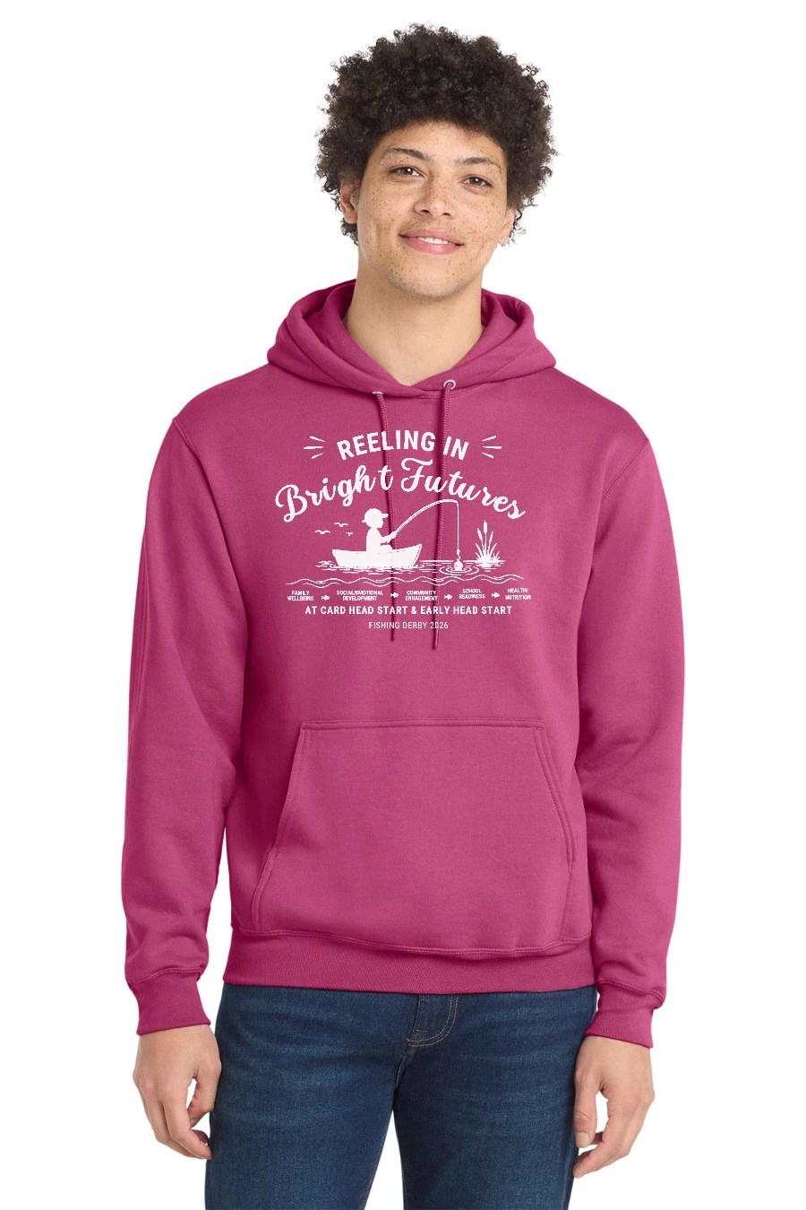 Reeling In Bright Futures hoodie in Sangria