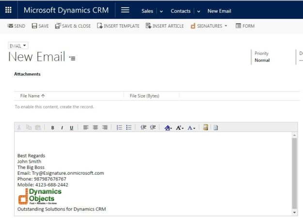 This resource allows you to quickly preview and design email signatures. Dynamics Crm New Feature Templates For Email Signatures Crm Software Blog Dynamics 365