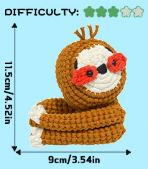 Hugging Sloth Crochet Kit