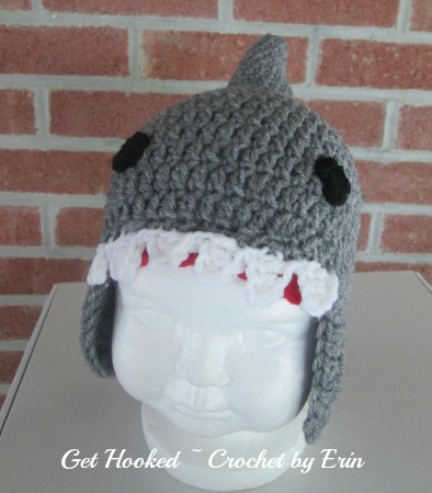 Shark hat 9-12 mo