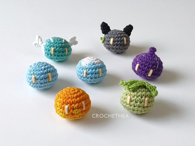 mini slimes amigurumi crochet pattern