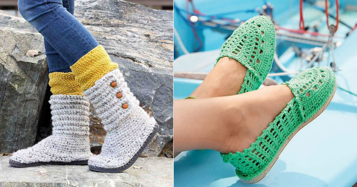 Comfort gel inserts for cushiony comfort. 14 DIY Crochet Shoes With Free Patterns And Tutorials - Crocht