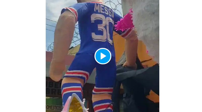 La piñata de Messi con el 30 del PSG ya se vende en el centro de San ...