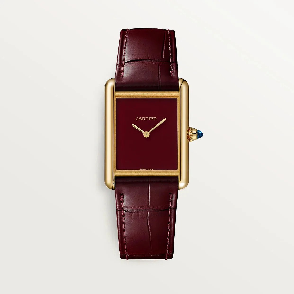 Montre Cartier - Tank Louis Cartier "Bordeaux" - Image 1